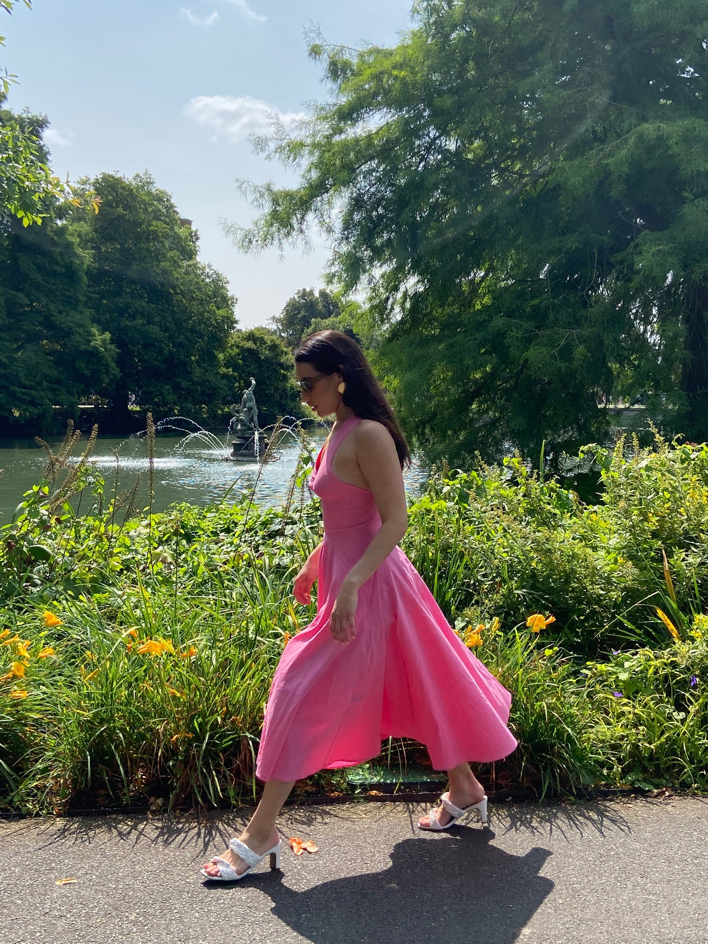 Seti cross back dress- Pink