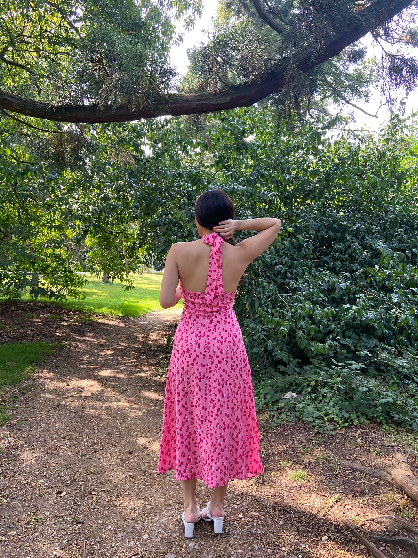 Koshi halter neck dress- Pink