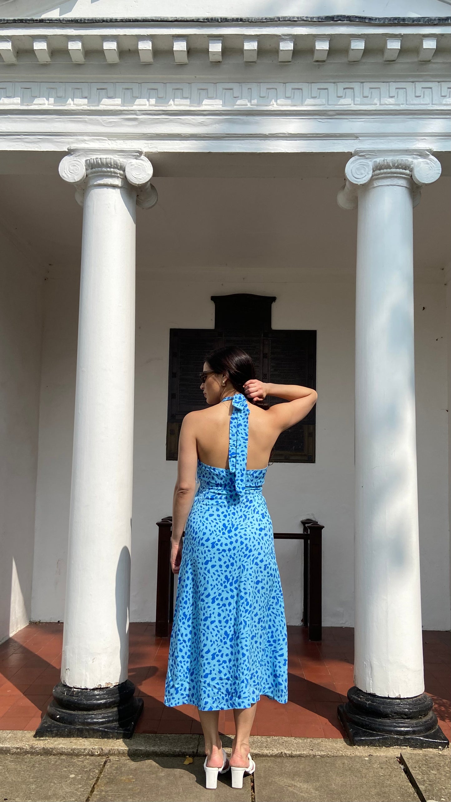 Koshi halter neck dress- Blue