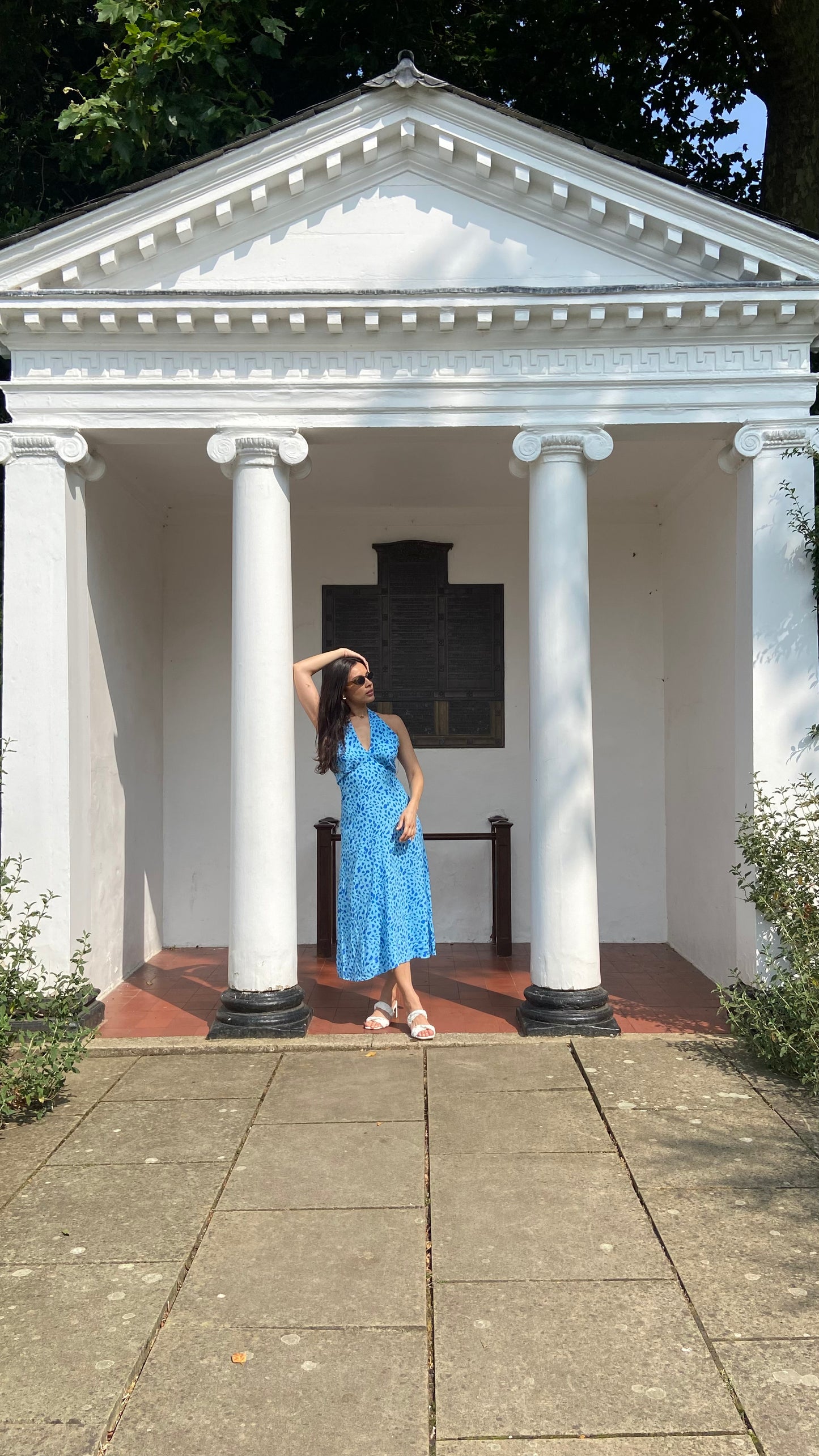 Koshi halter neck dress- Blue